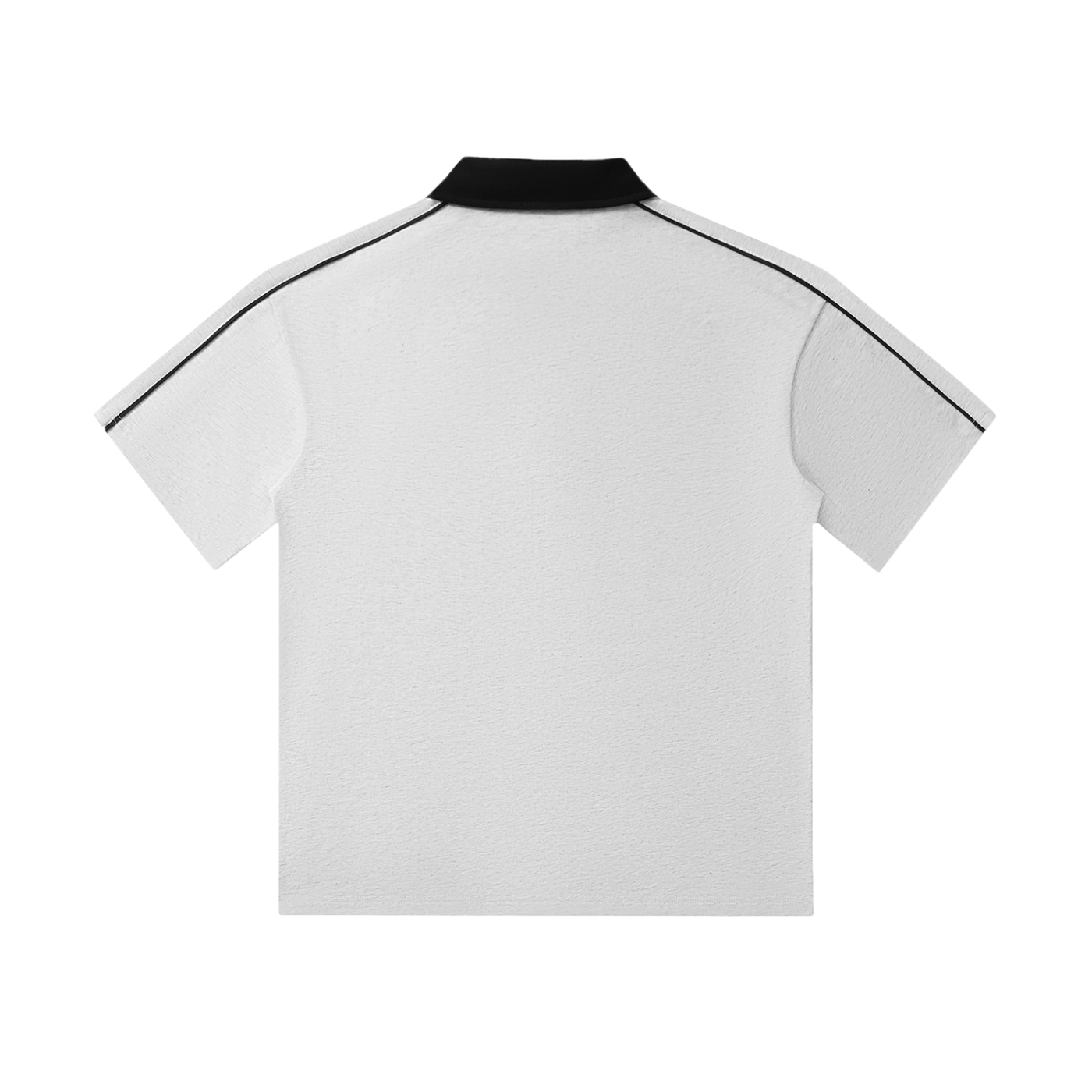 Plane Jane Contrast Collar Short-Sleeve Polo Shirt