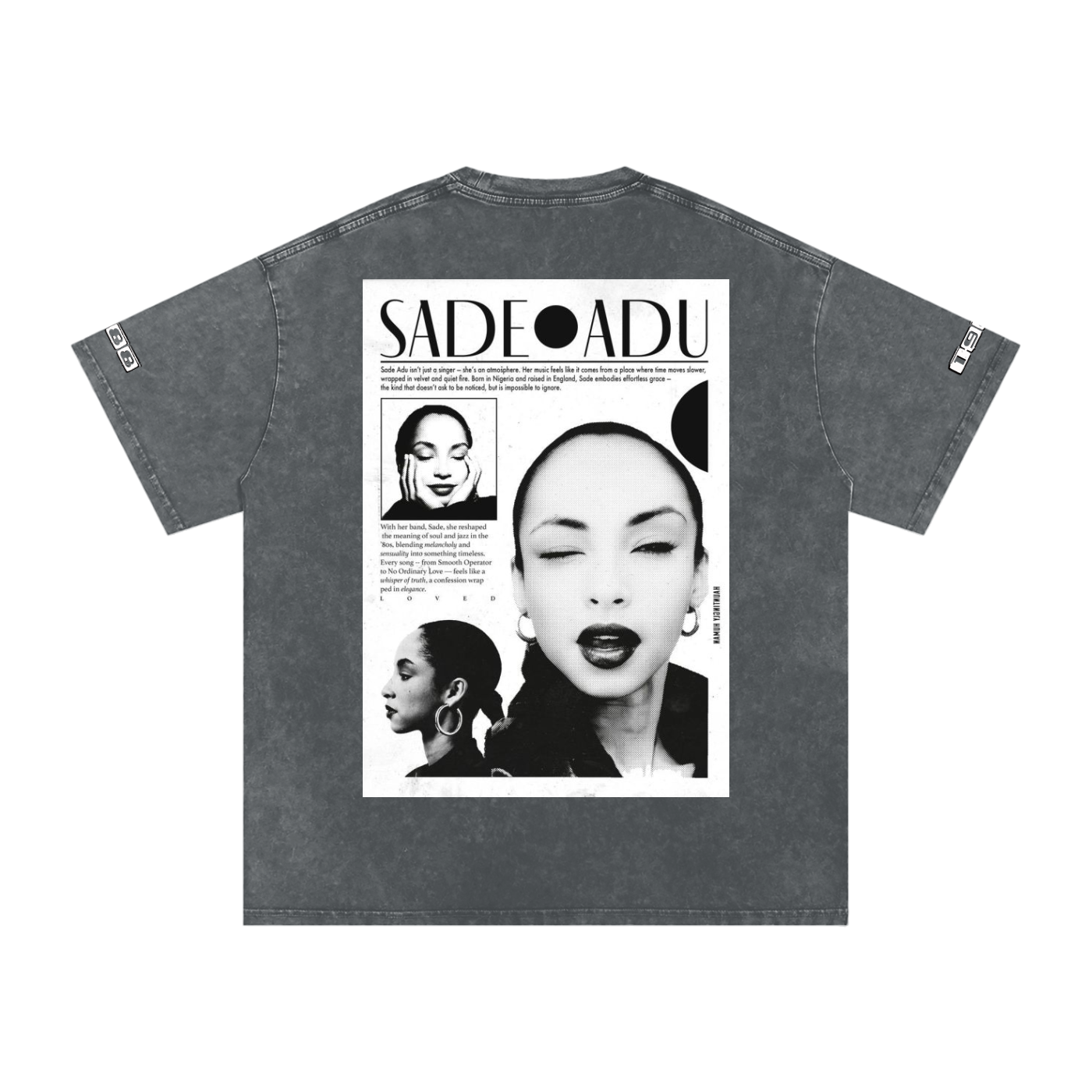 Sade #1 Snow Washed Oversized Cotton T-Shirt