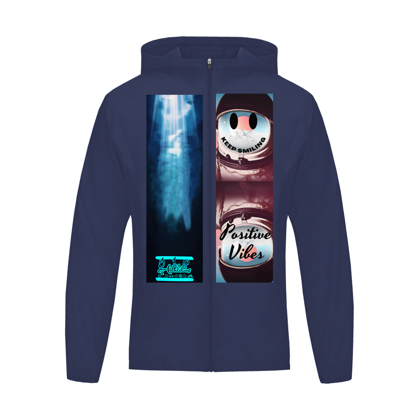 Graphic styled Melted Smiley Soft Hooded Sports Jacket