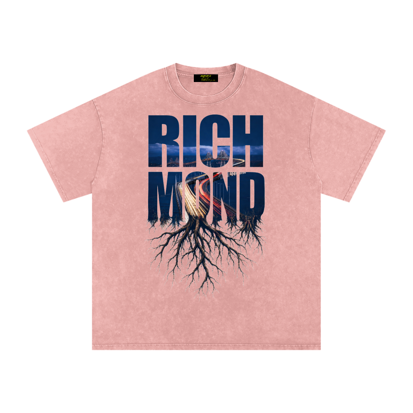 Richmond Snow Washed Oversized Cotton T-Shirt