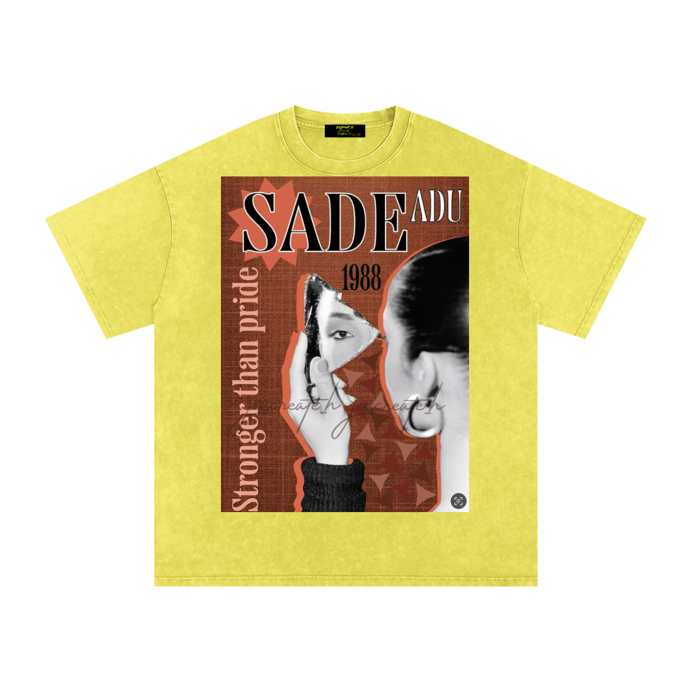 Sade #2 Snow Washed Oversized Cotton T-Shirt