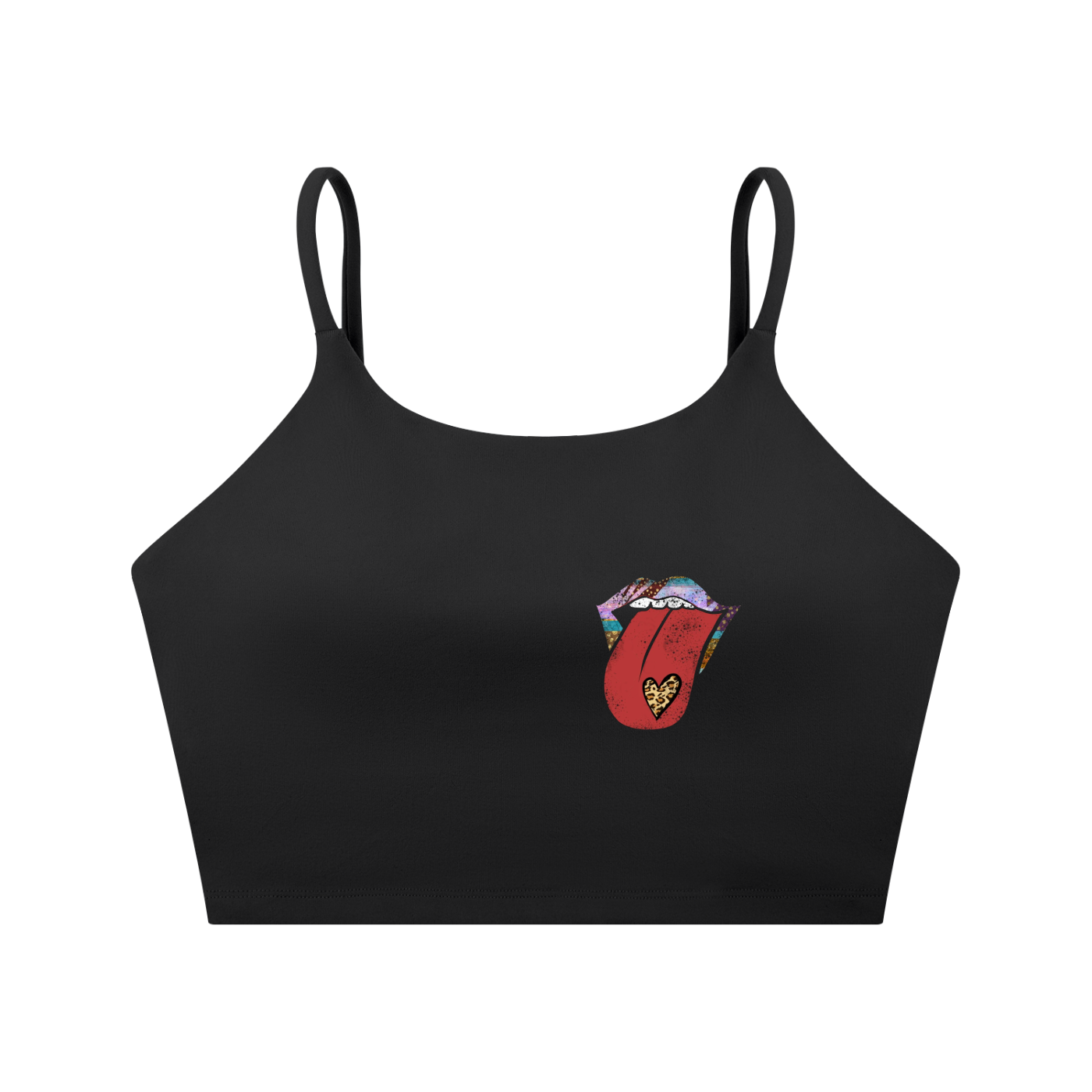 Stay Wild Spaghetti Strap Yoga Sports Bra