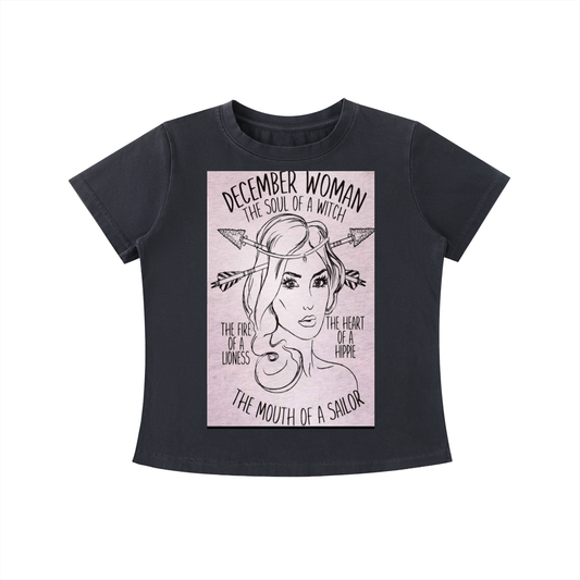 December Girl Vintage Wash Slim Fit T-shirt