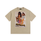 Vintage Foxy Brown Washed Oversized Cotton T-Shirt