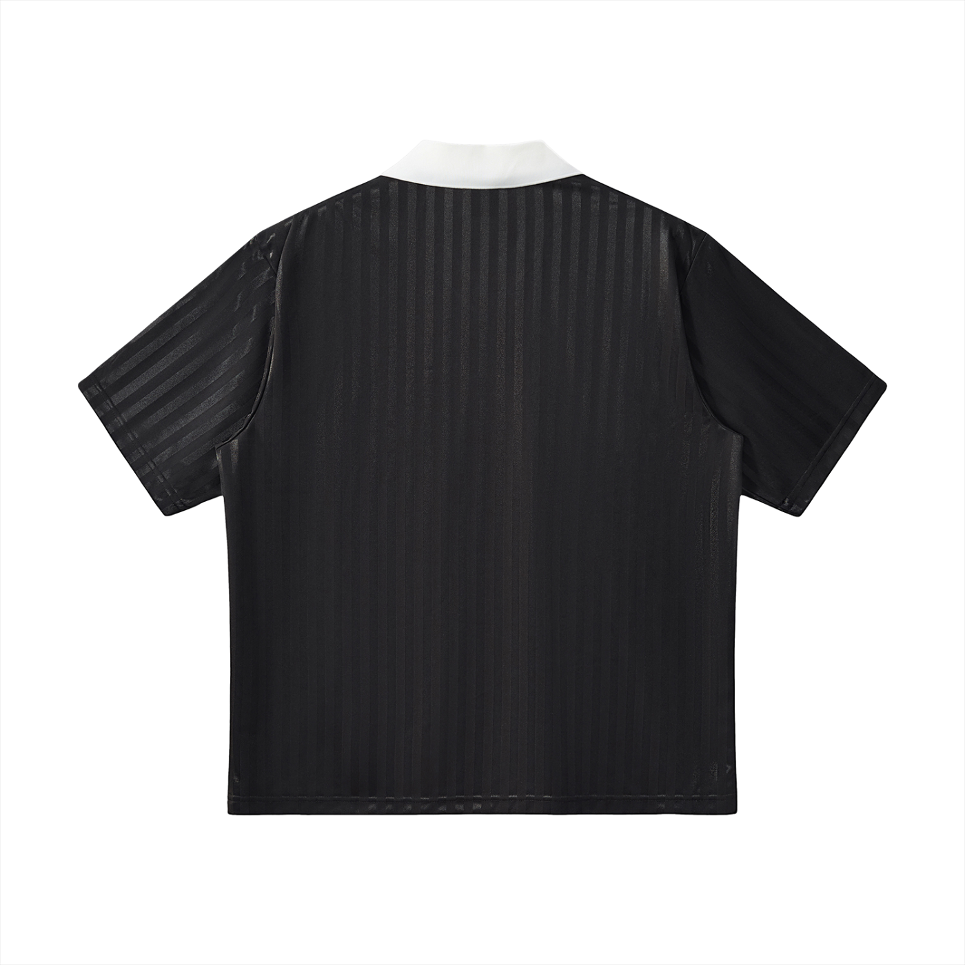 Plane Jane Contrast Collar Striped Soccer Jersey
