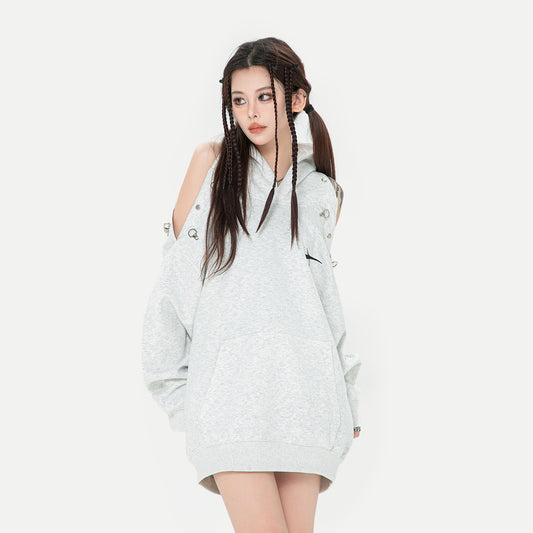 Designer / Solid Color Hooded Sweater