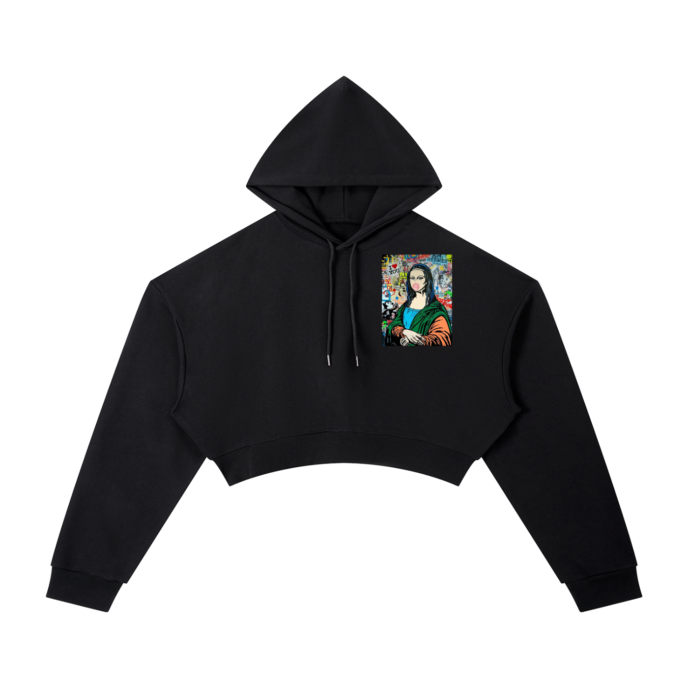 Mona Lisa Essential Cropped Hoodie