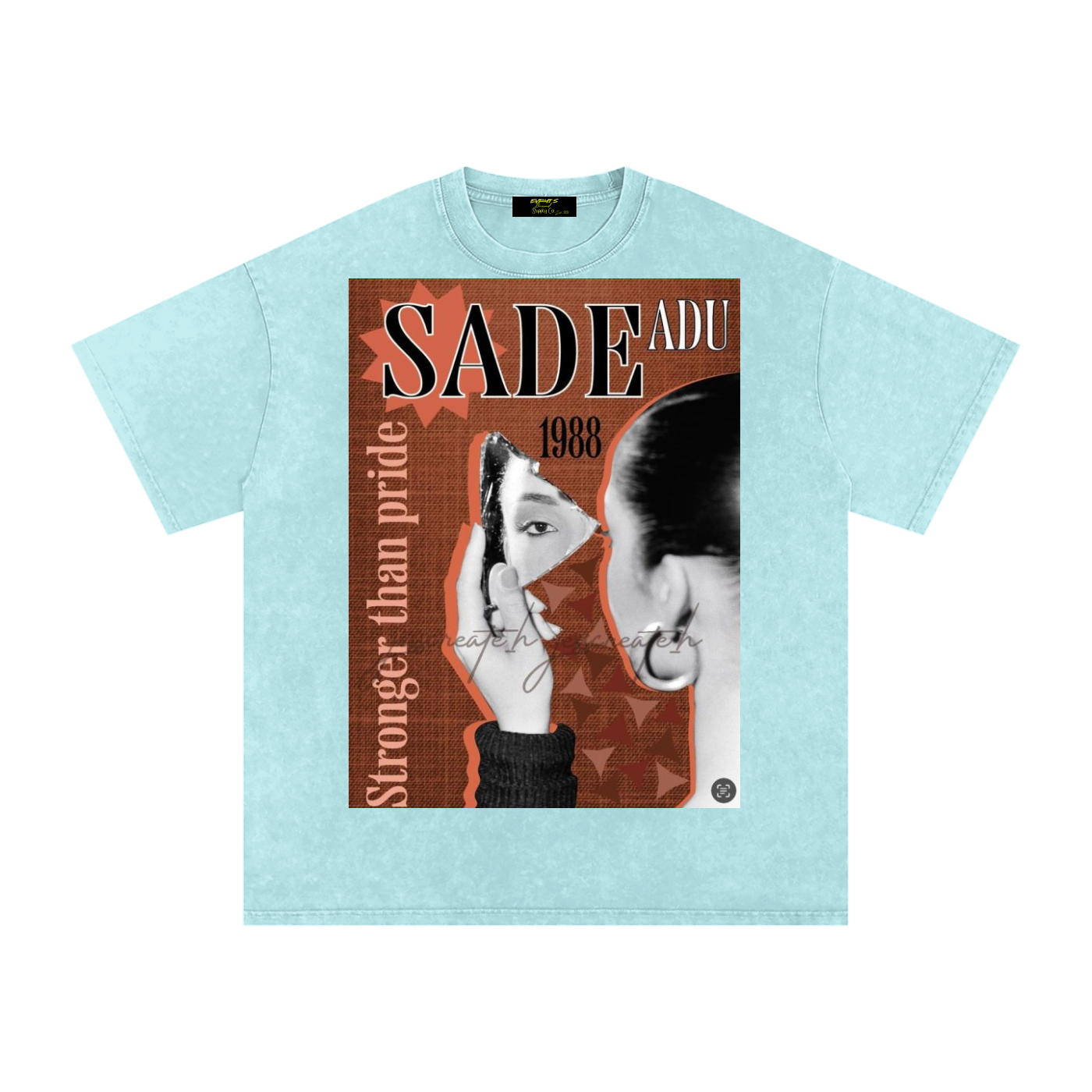 Sade #2 Snow Washed Oversized Cotton T-Shirt