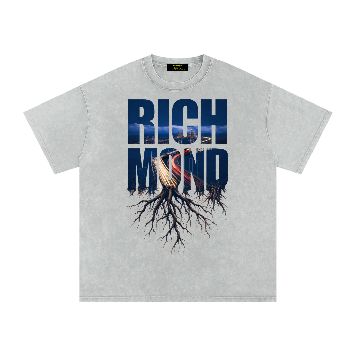 Richmond Snow Washed Oversized Cotton T-Shirt