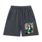 Mona Lisa Unisex Vintage Wash Raw Edge Shorts