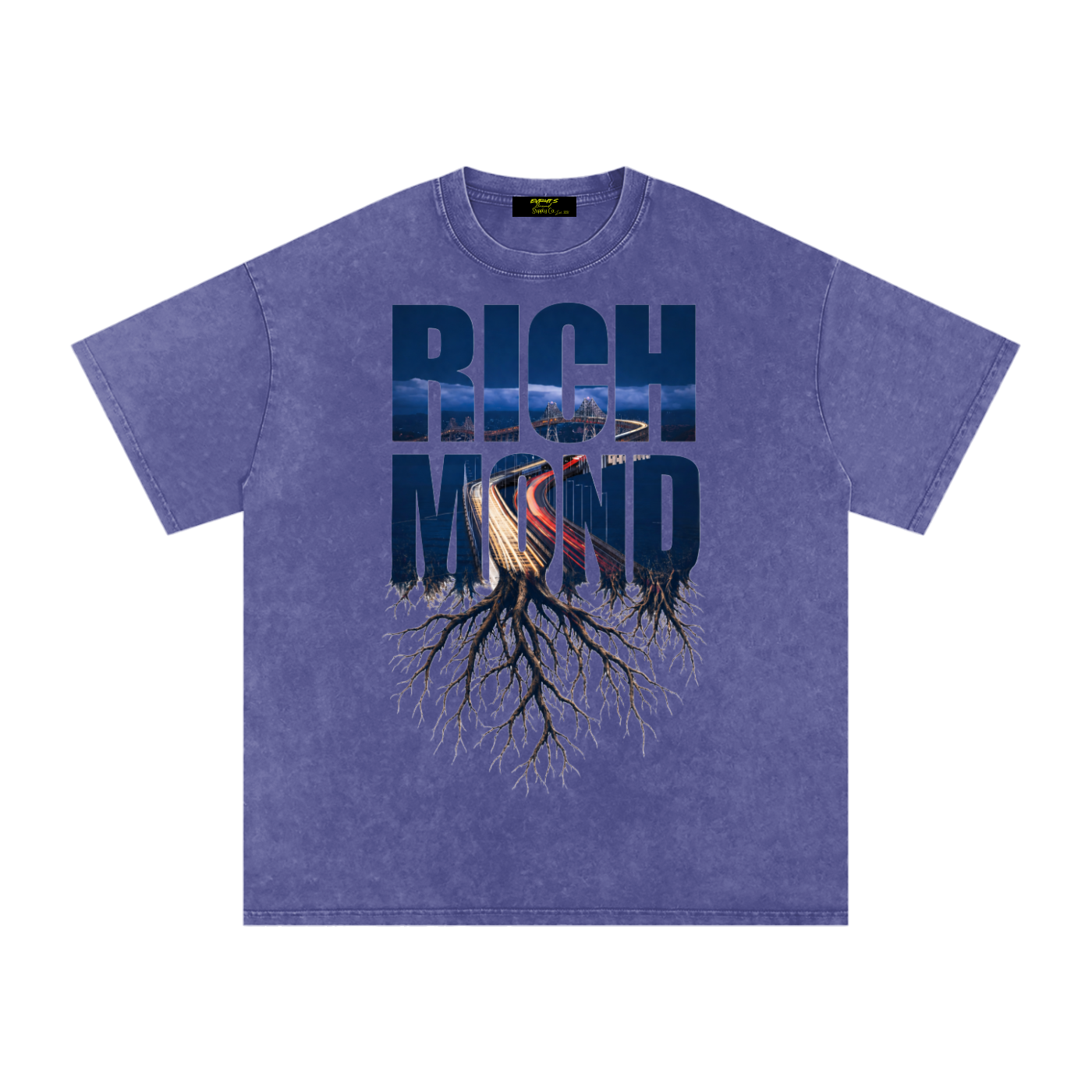 Richmond Snow Washed Oversized Cotton T-Shirt