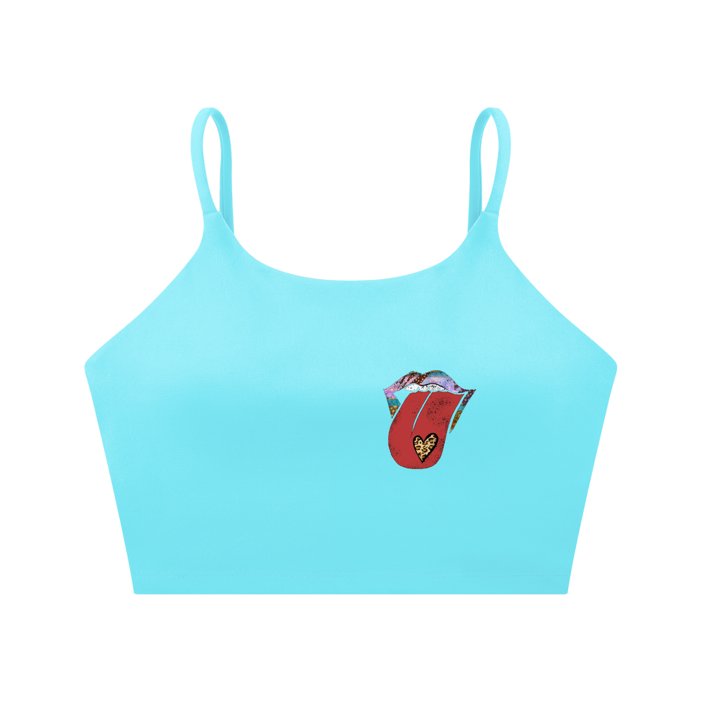 Stay Wild Spaghetti Strap Yoga Sports Bra