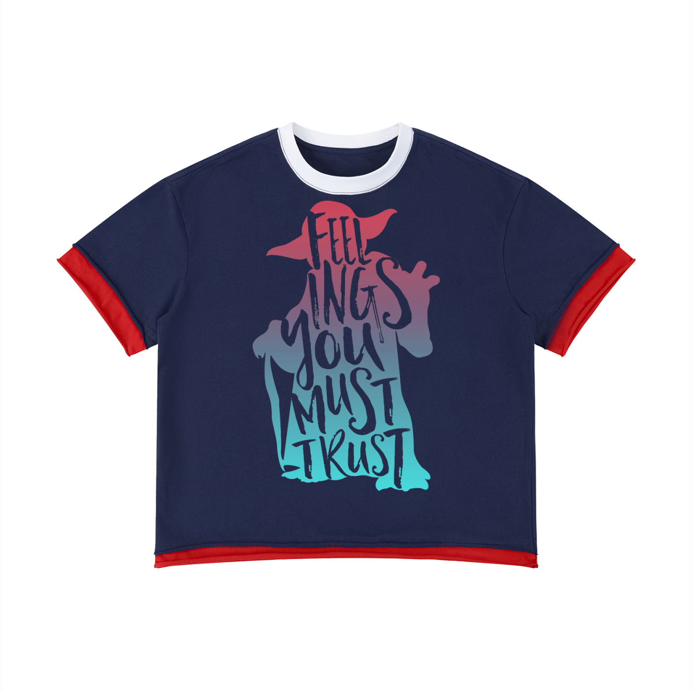Yoda Unisex Boxy Color Block T-Shirt