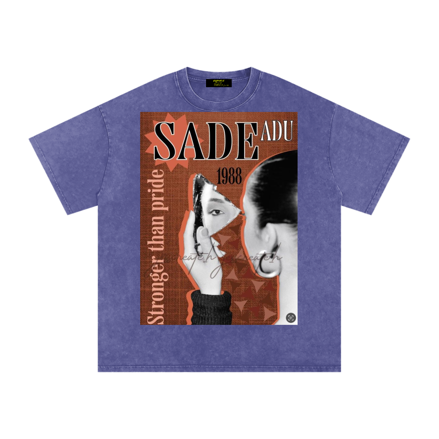 Sade #2 Snow Washed Oversized Cotton T-Shirt