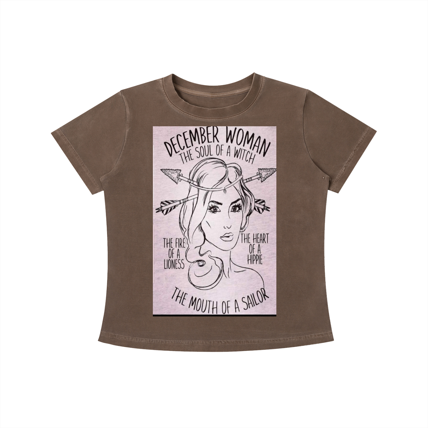 December Girl Vintage Wash Slim Fit T-shirt