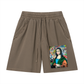 Mona Lisa Unisex Vintage Wash Raw Edge Shorts