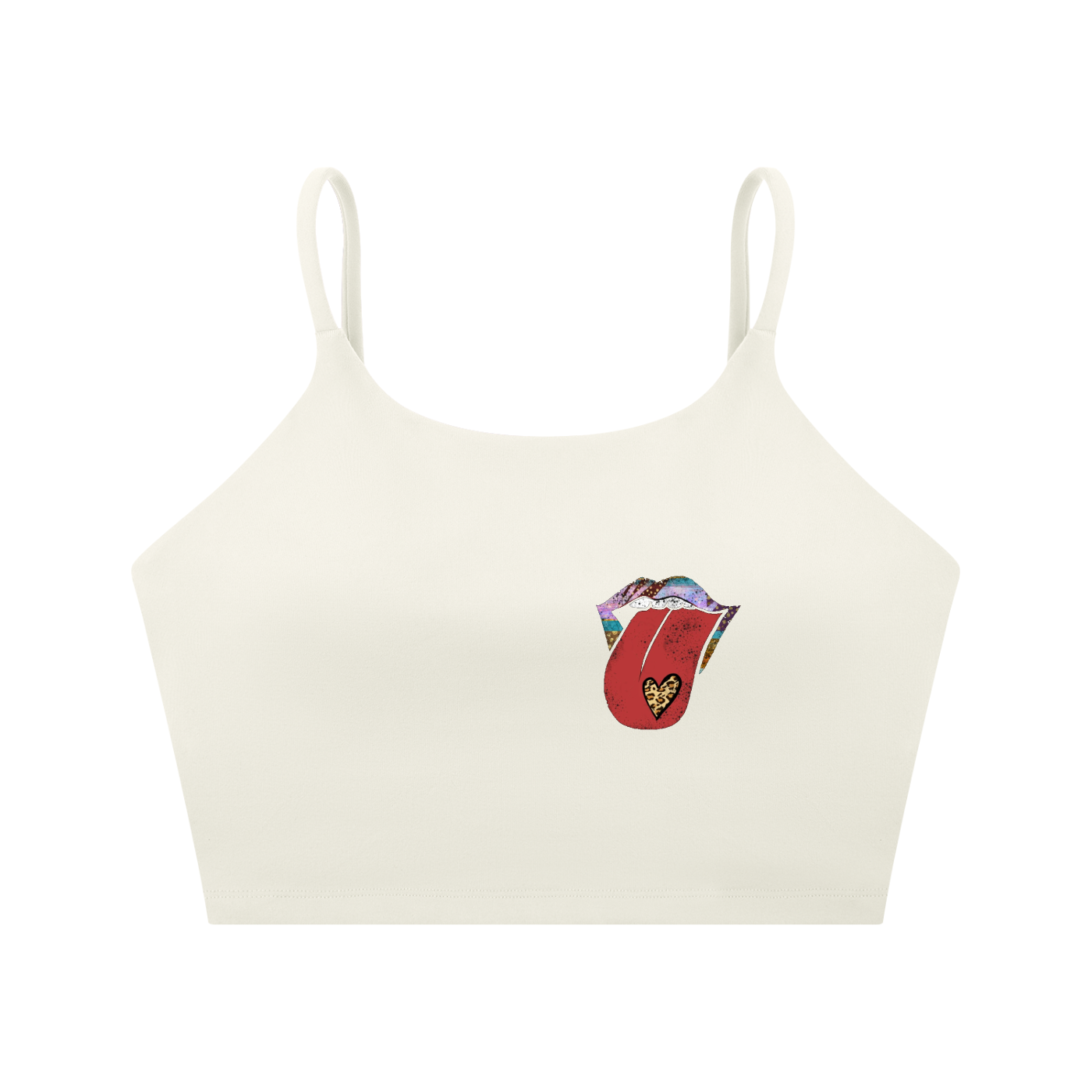 Stay Wild Spaghetti Strap Yoga Sports Bra
