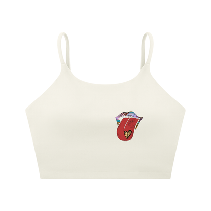 Stay Wild Spaghetti Strap Yoga Sports Bra