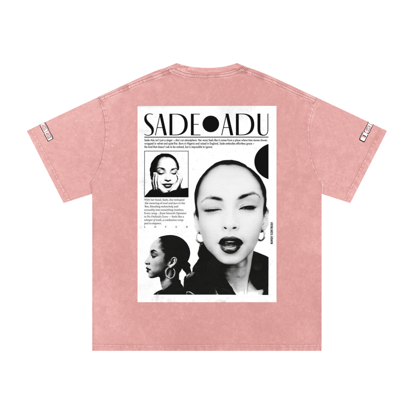Sade #1 Snow Washed Oversized Cotton T-Shirt
