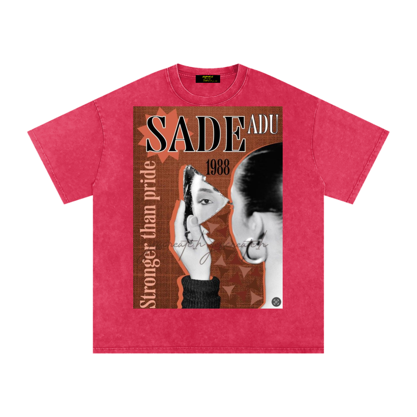 Sade #2 Snow Washed Oversized Cotton T-Shirt