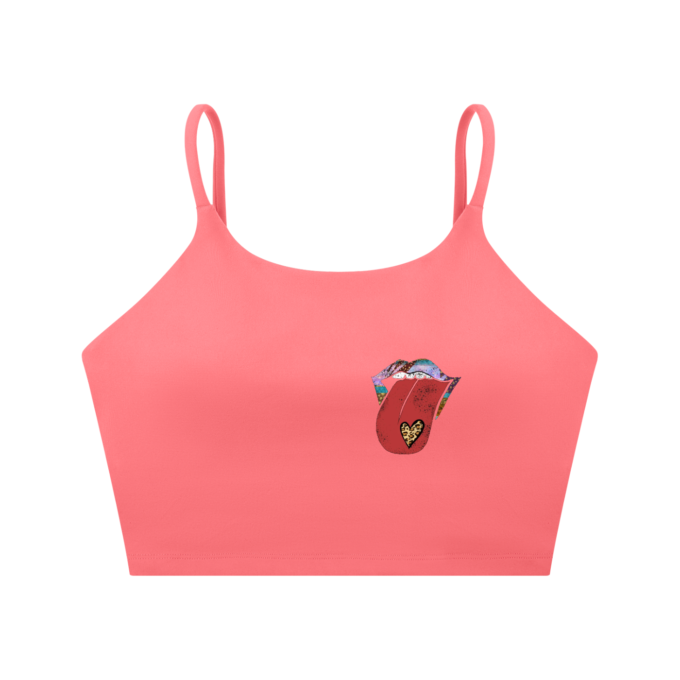 Stay Wild Spaghetti Strap Yoga Sports Bra