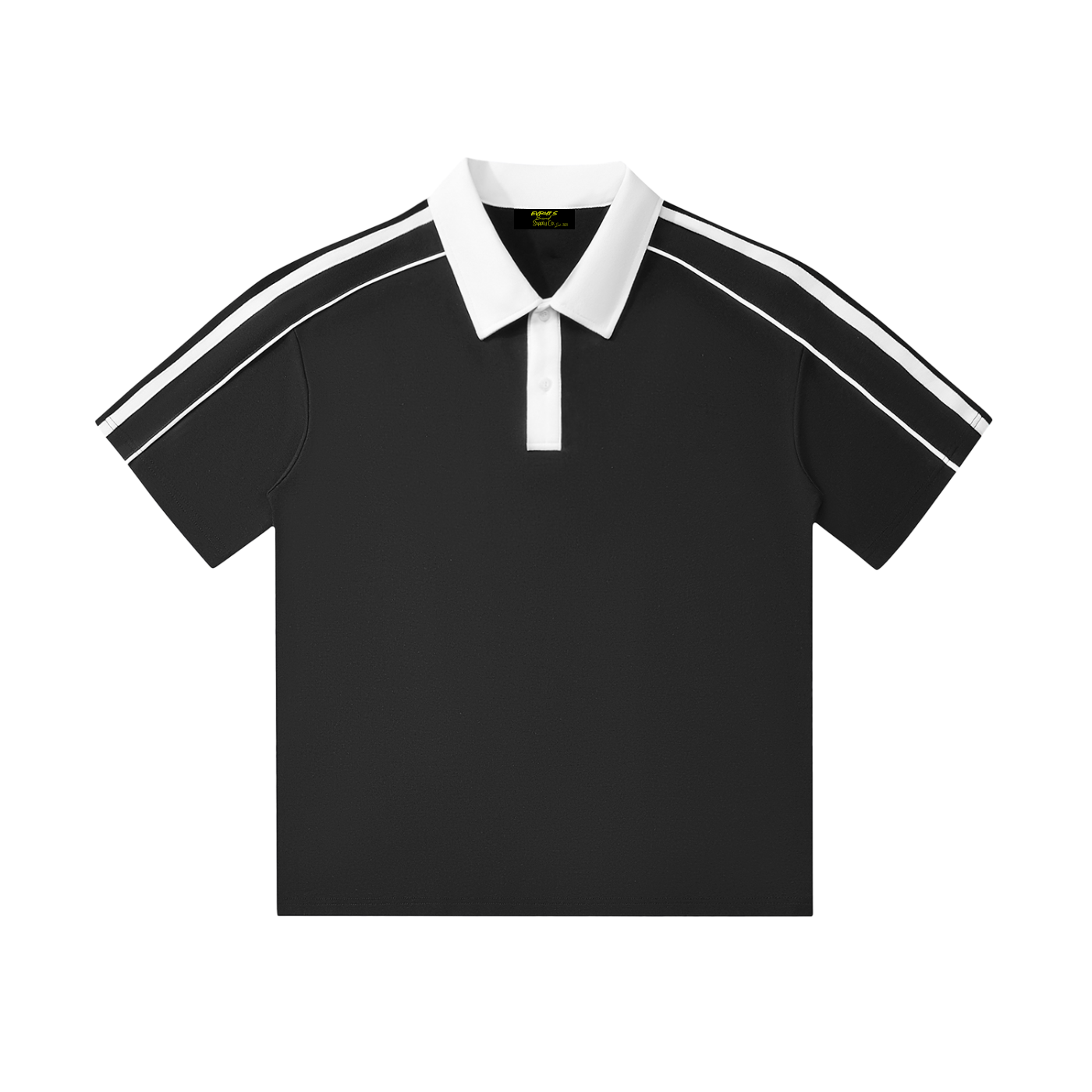 Plane Jane Contrast Collar Short-Sleeve Polo Shirt