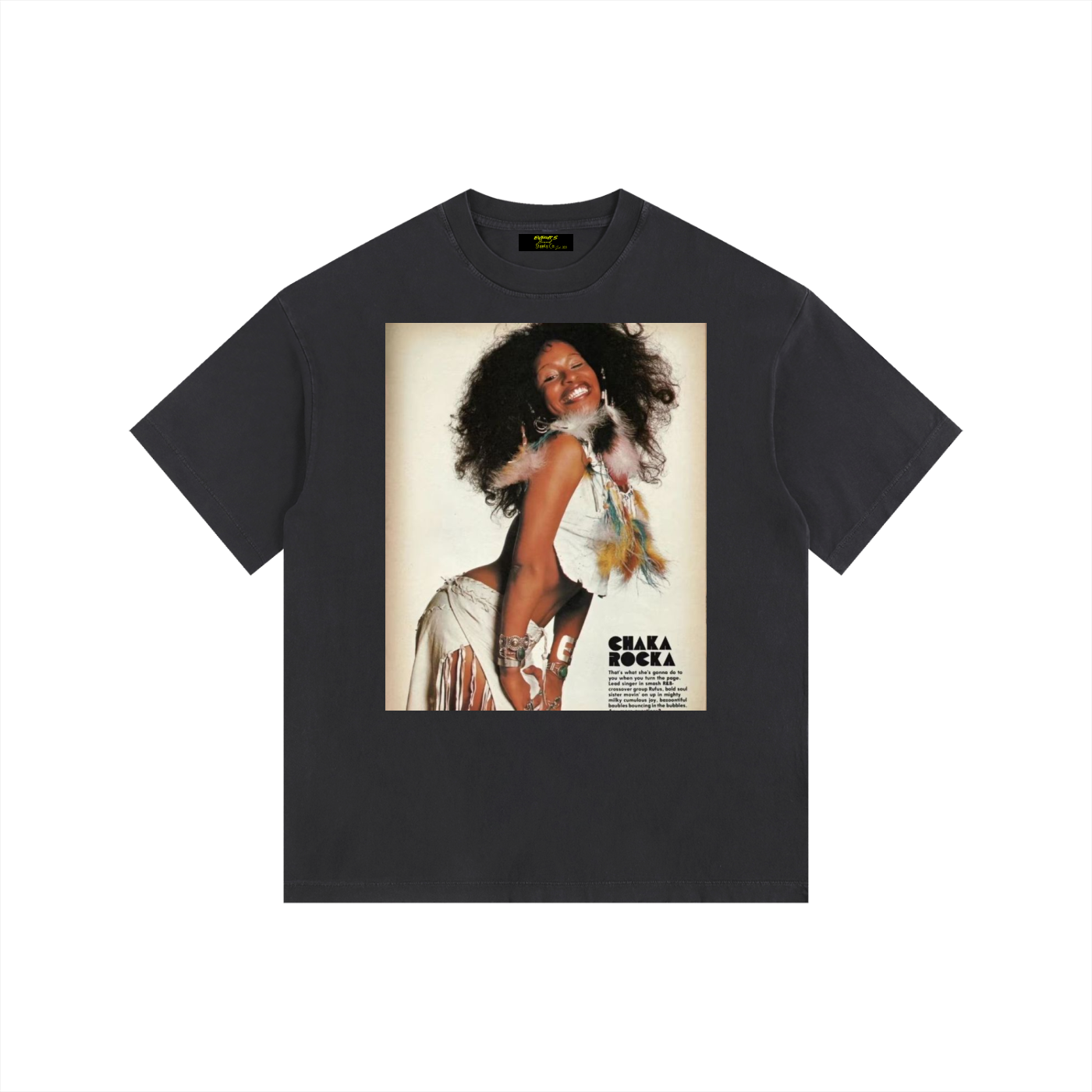 Vintage Chaka Khan Washed Oversized Cotton T-Shirt