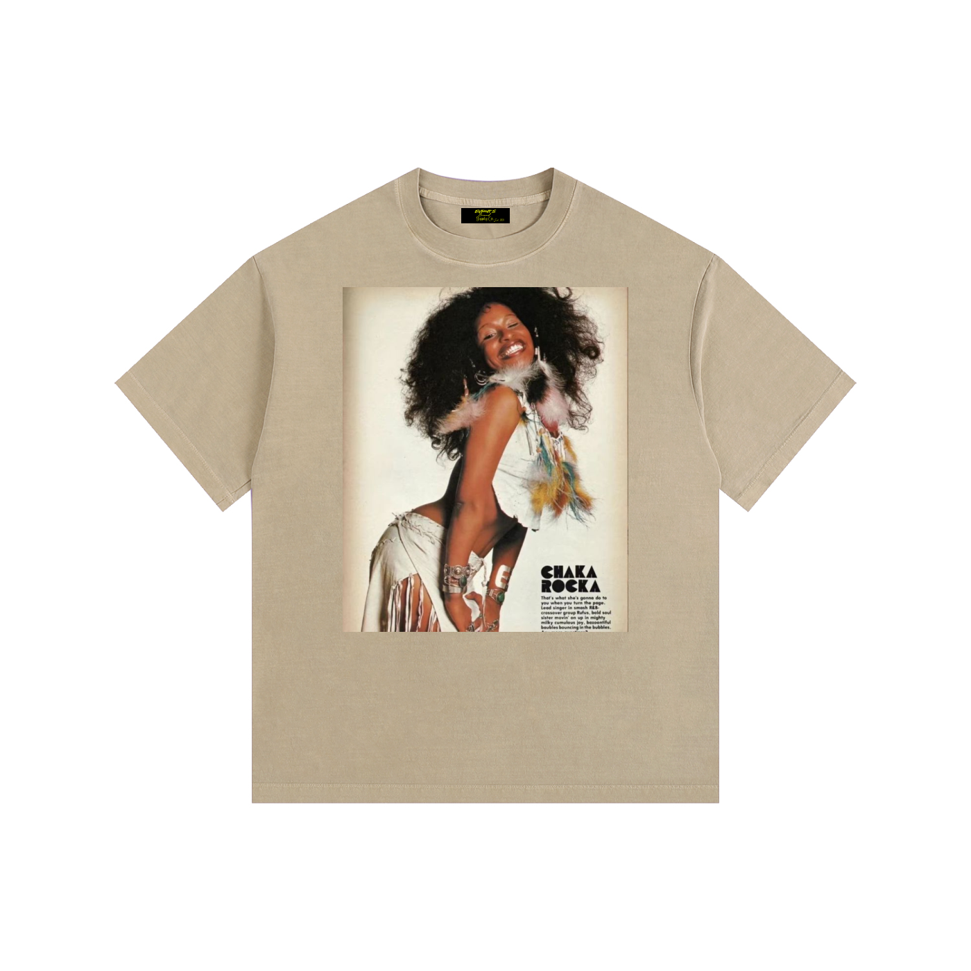 Vintage Chaka Khan Washed Oversized Cotton T-Shirt