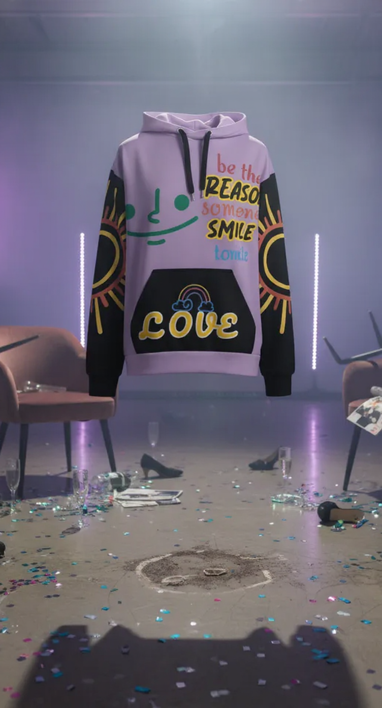 All Smiling cotton hoodie