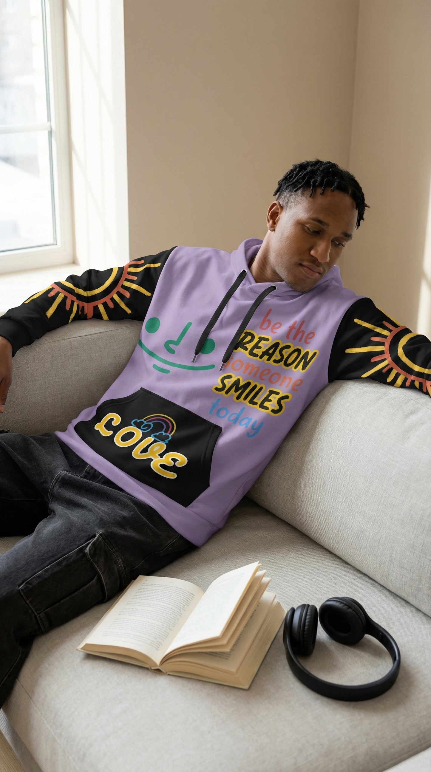All Smiling cotton hoodie
