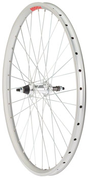Sta-Tru Double Wall Rear Wheel - 24", Bolt-On, 3/8 x 135mm, Freewheel, Silver