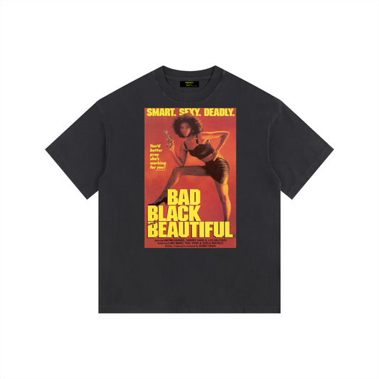 Bad, Black, & Beautiful Vintage Washed Oversized Cotton T-Shirt