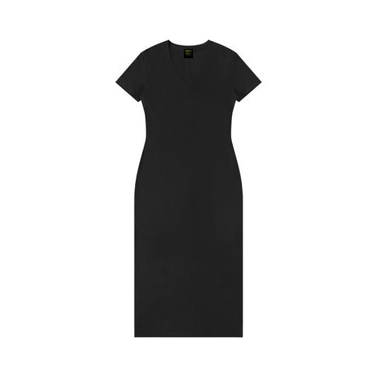 Women's V-Neck Short Sleeve Maxi Dress