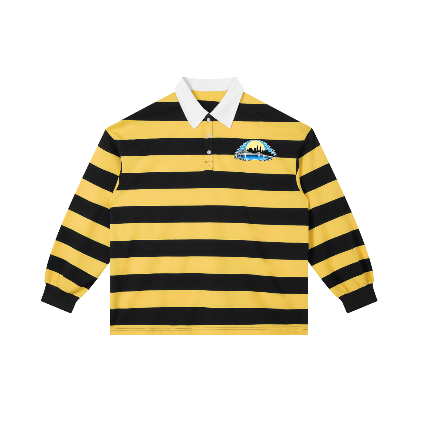 The Bridge Color Block Stripe Polo Shirt