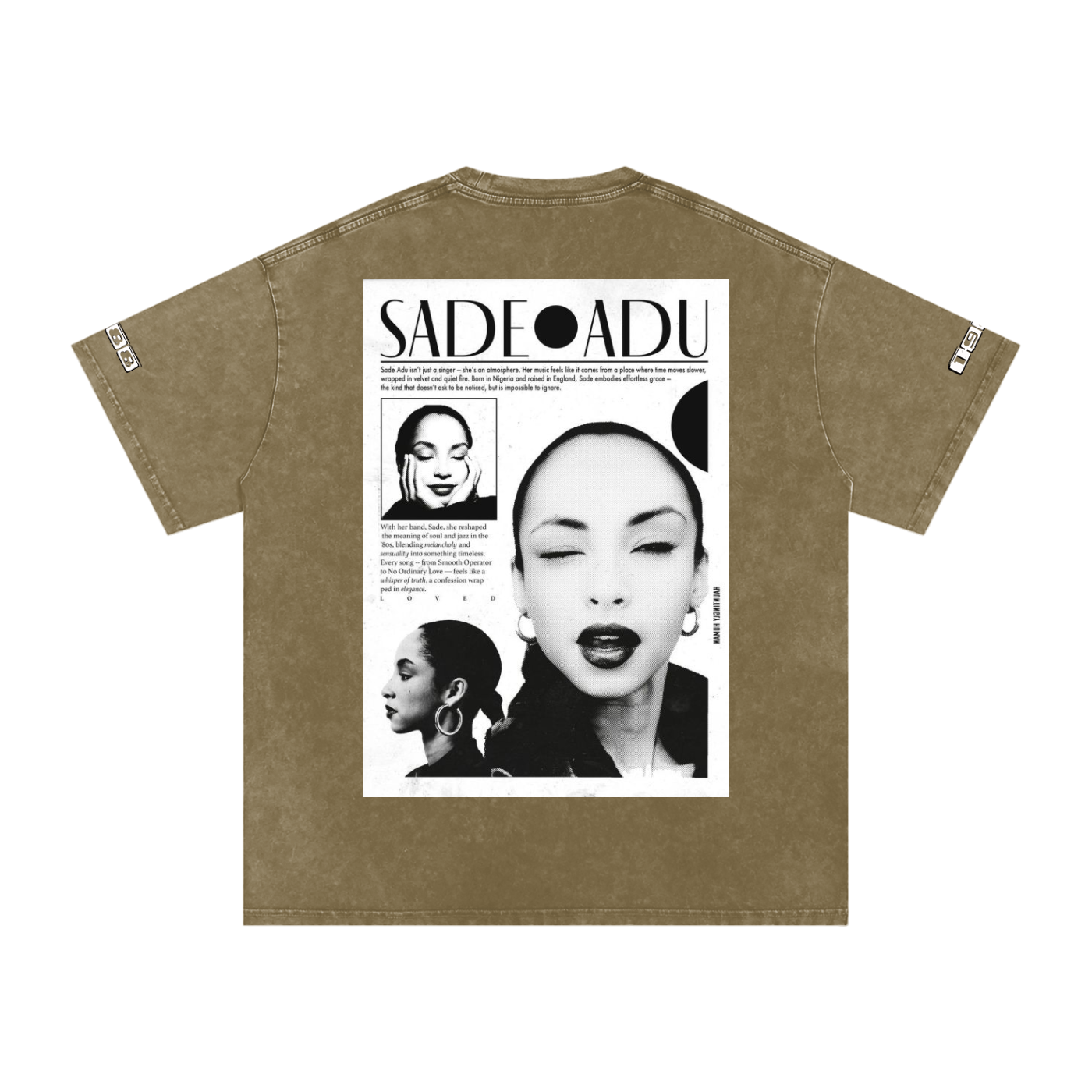 Sade #1 Snow Washed Oversized Cotton T-Shirt