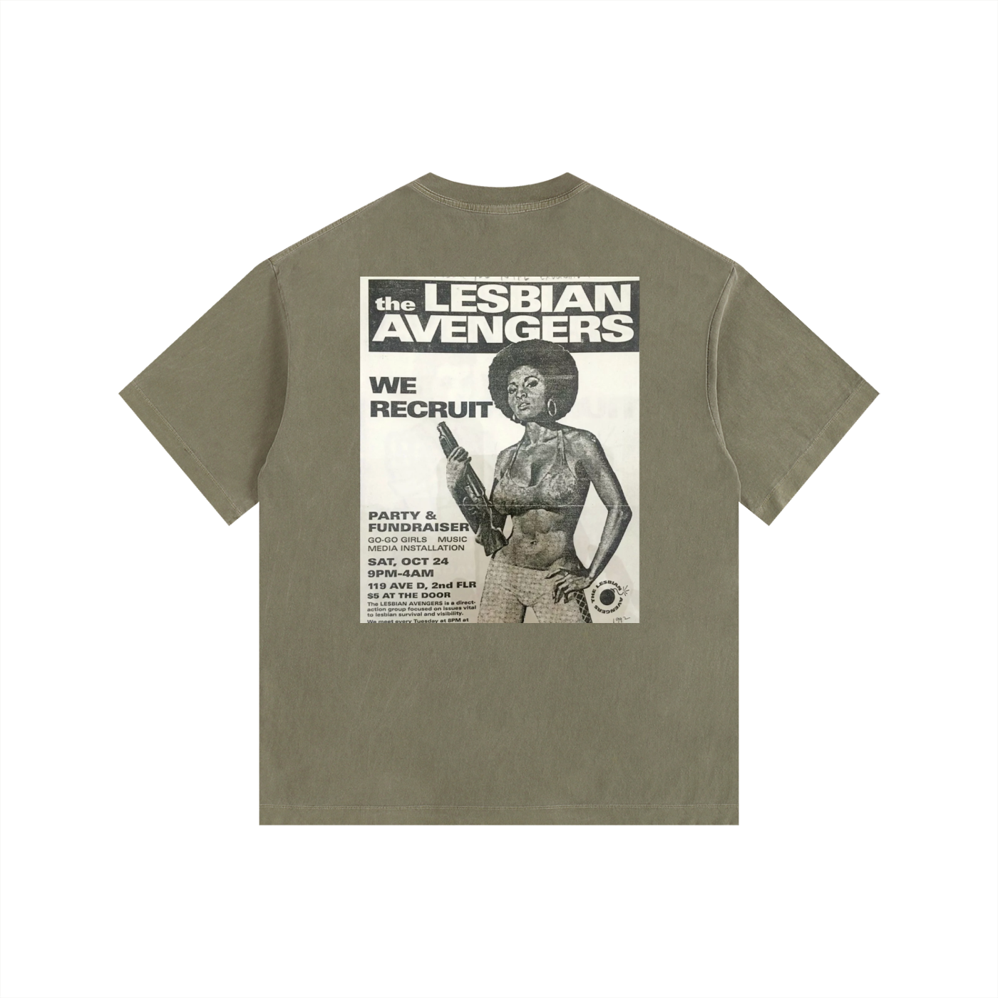 Vintage Rebellious JukeBox Washed Oversized Cotton T-Shirt
