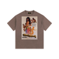 Vintage Foxy Brown Washed Oversized Cotton T-Shirt