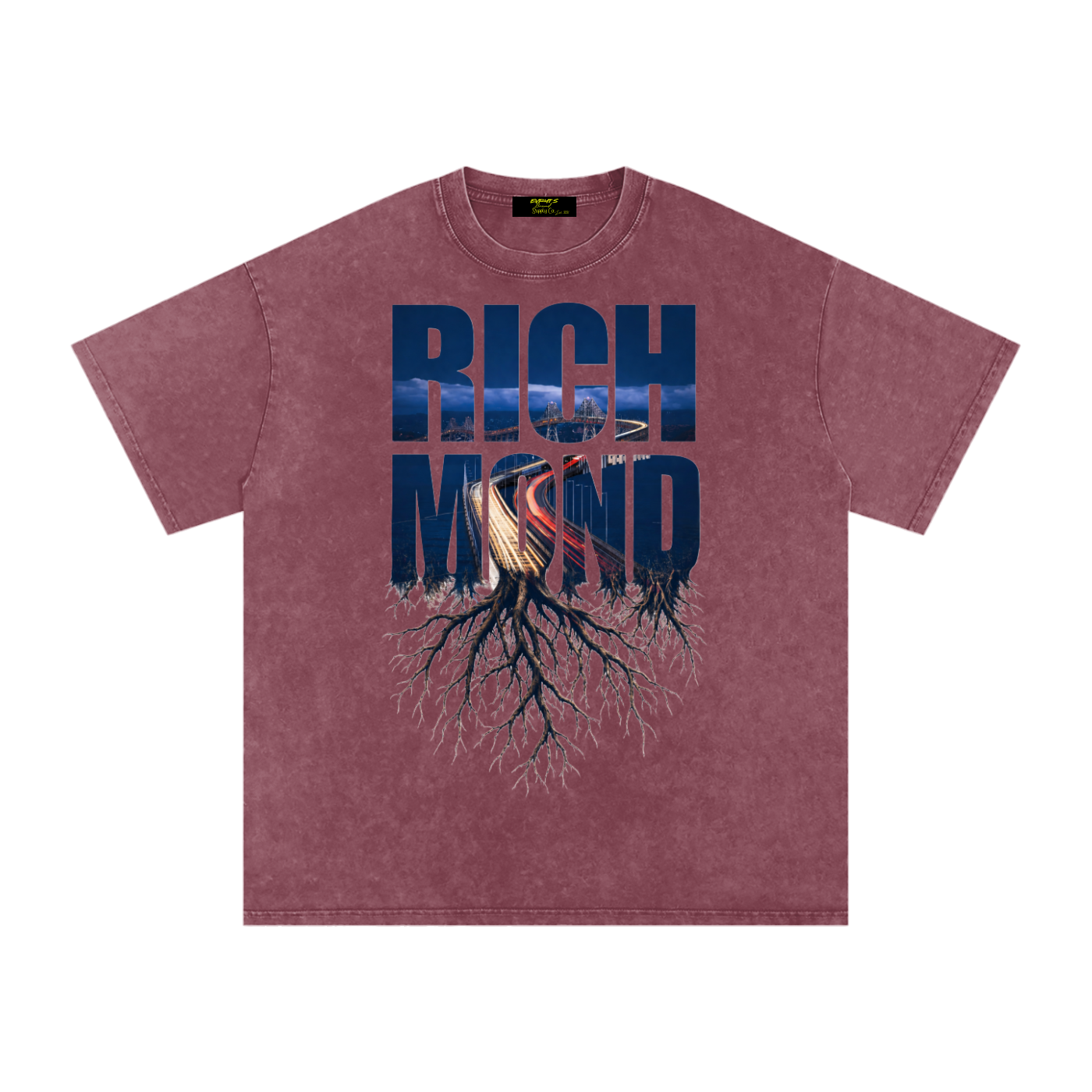 Richmond Snow Washed Oversized Cotton T-Shirt