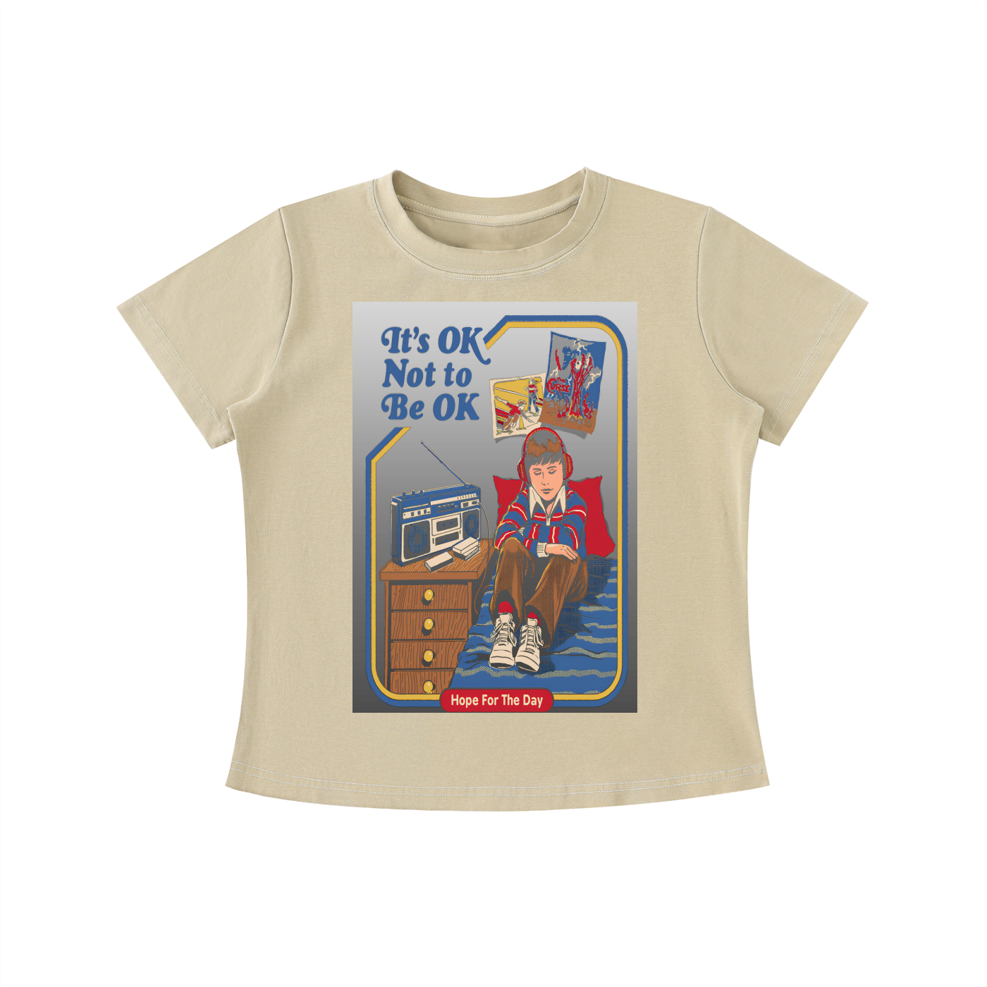 Stay weird Vintage Wash Slim Fit T-shirt