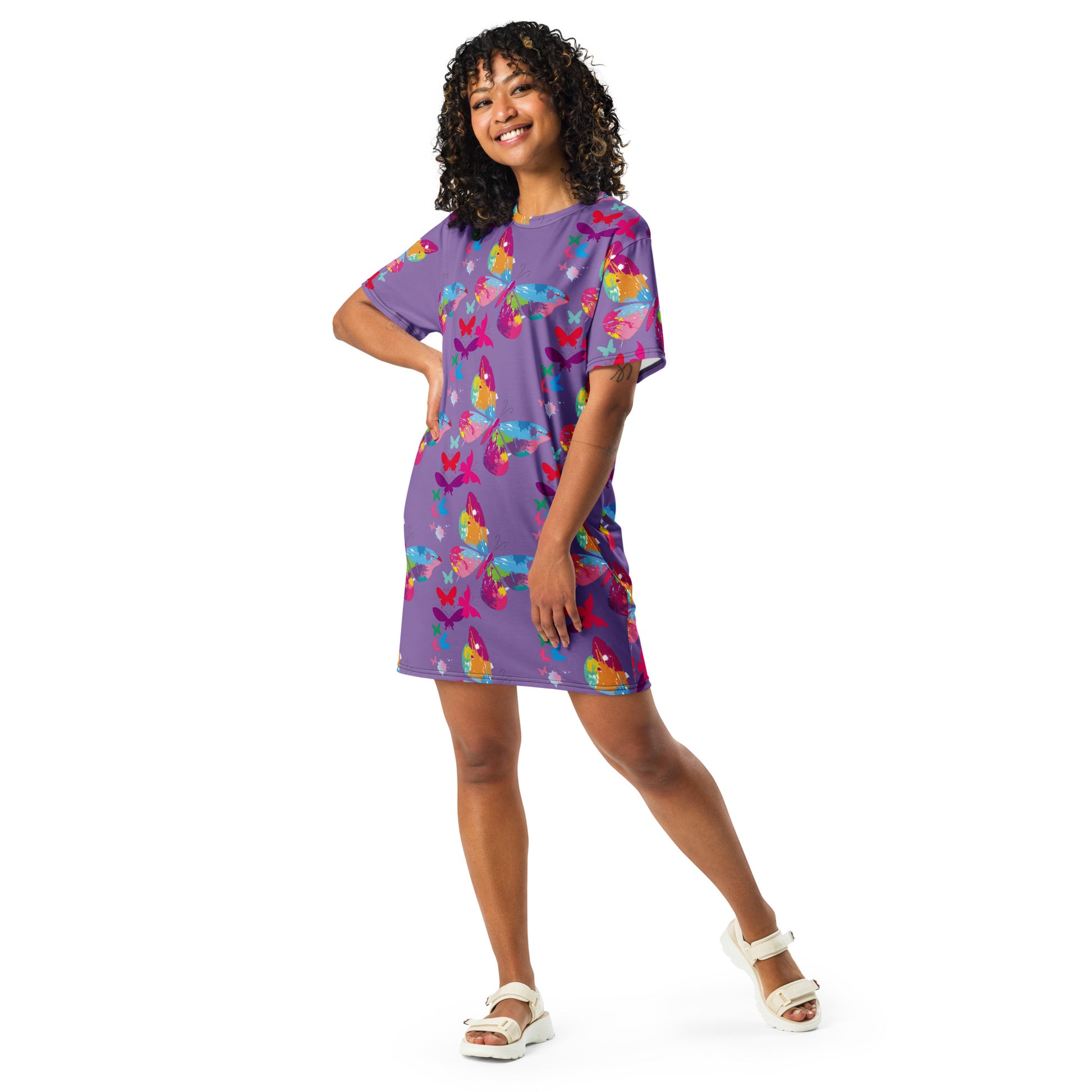 butterfly t shirt dress Butterfly Embellished T-Shirt Dress Medium