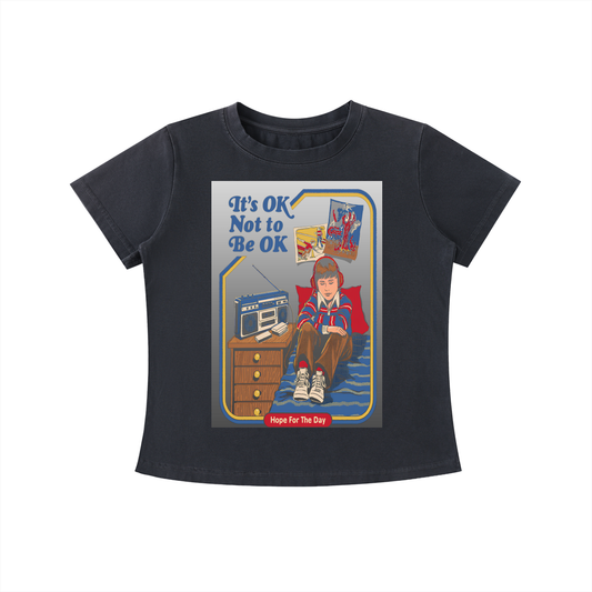 Stay weird Vintage Wash Slim Fit T-shirt