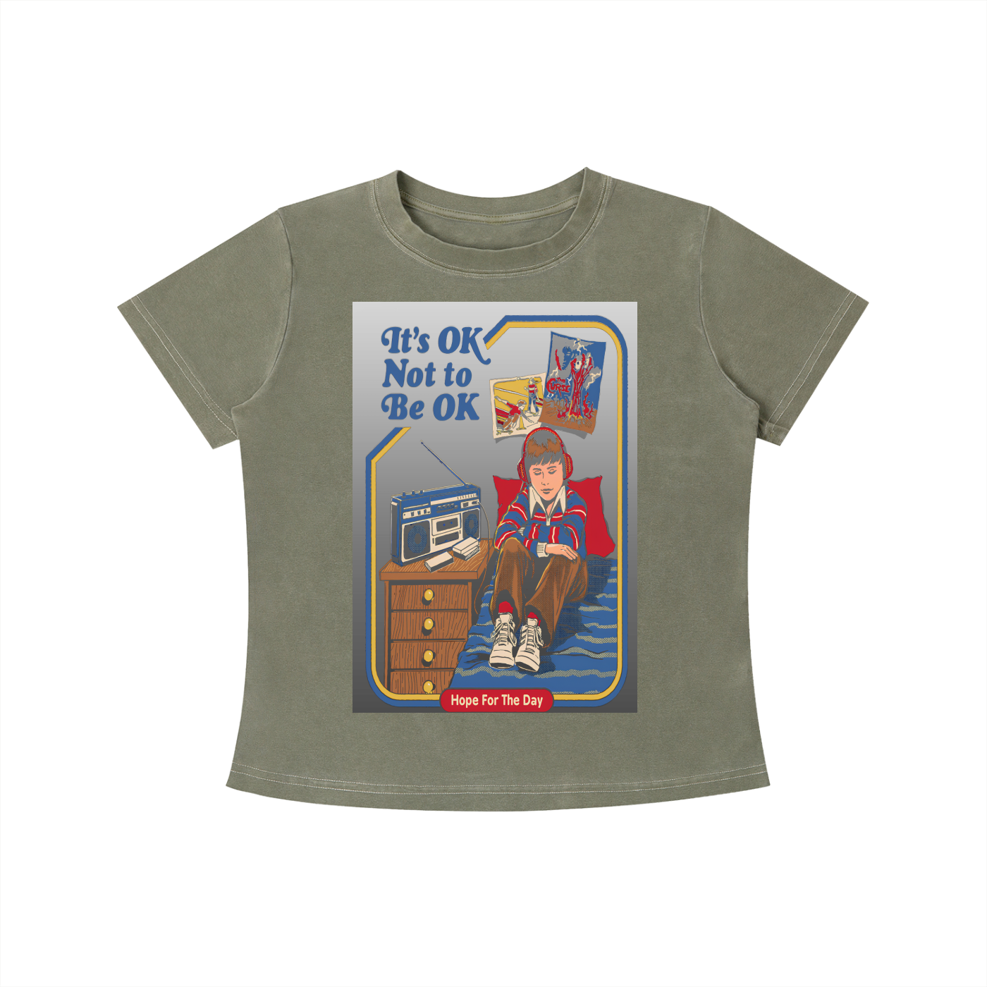 Stay weird Vintage Wash Slim Fit T-shirt
