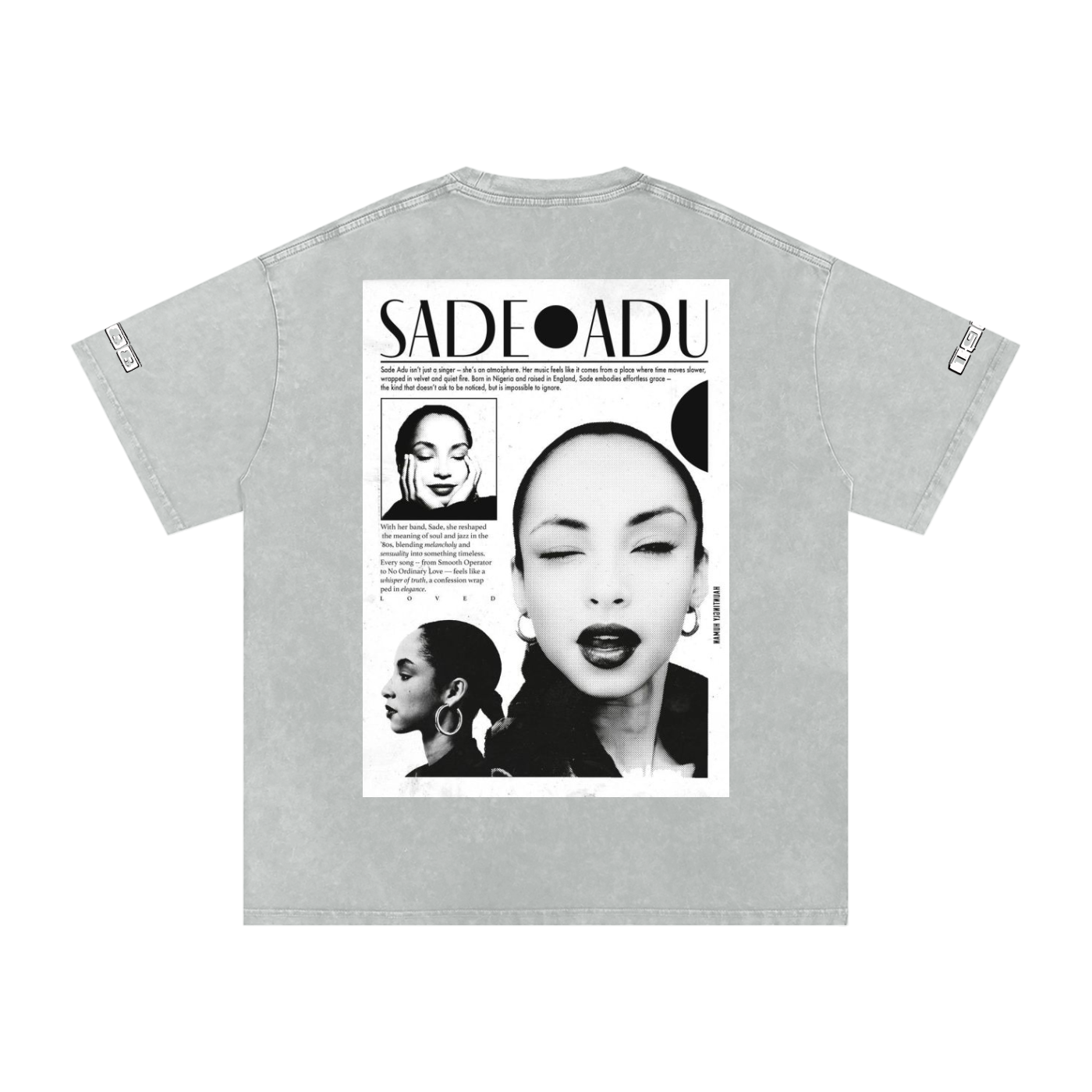 Sade #1 Snow Washed Oversized Cotton T-Shirt