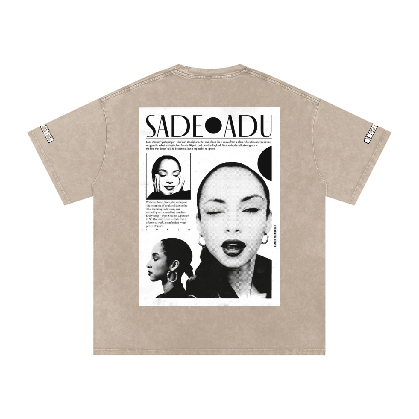 Sade #1 Snow Washed Oversized Cotton T-Shirt