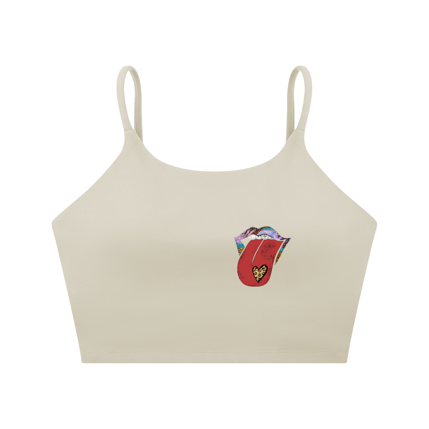 Stay Wild Spaghetti Strap Yoga Sports Bra
