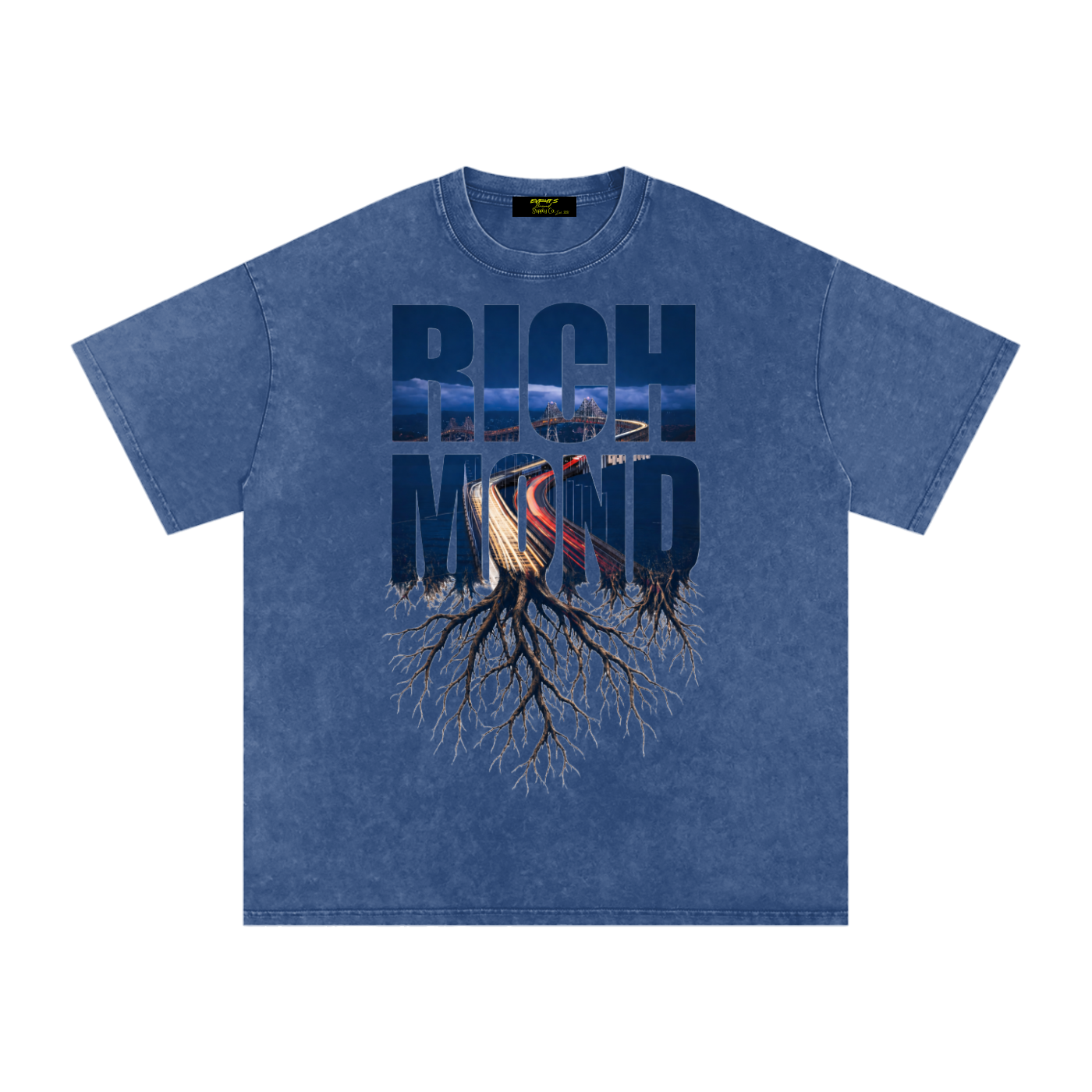 Richmond Snow Washed Oversized Cotton T-Shirt