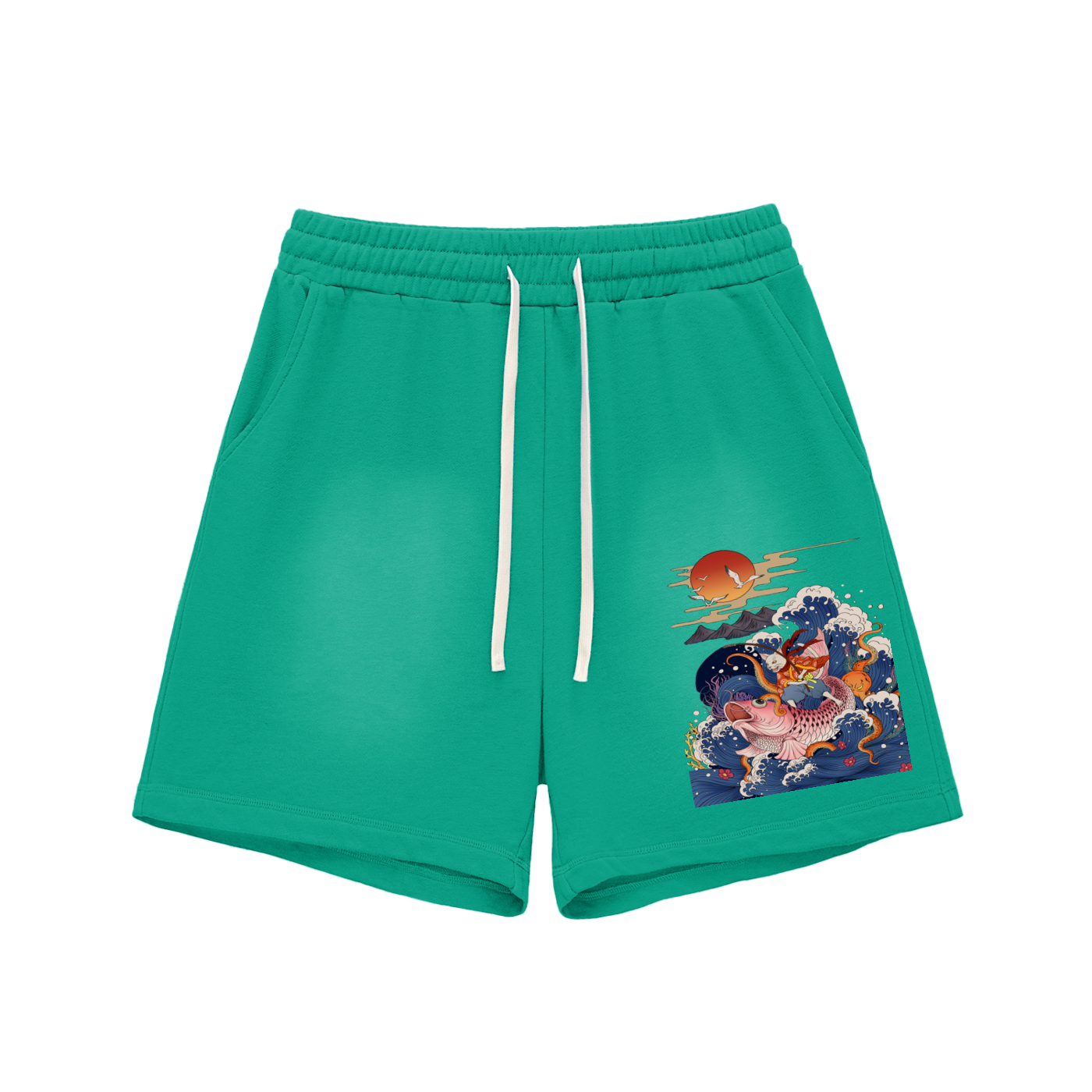 Tame the Wild Tuna SunFaded Raw Edge Cotton Shorts