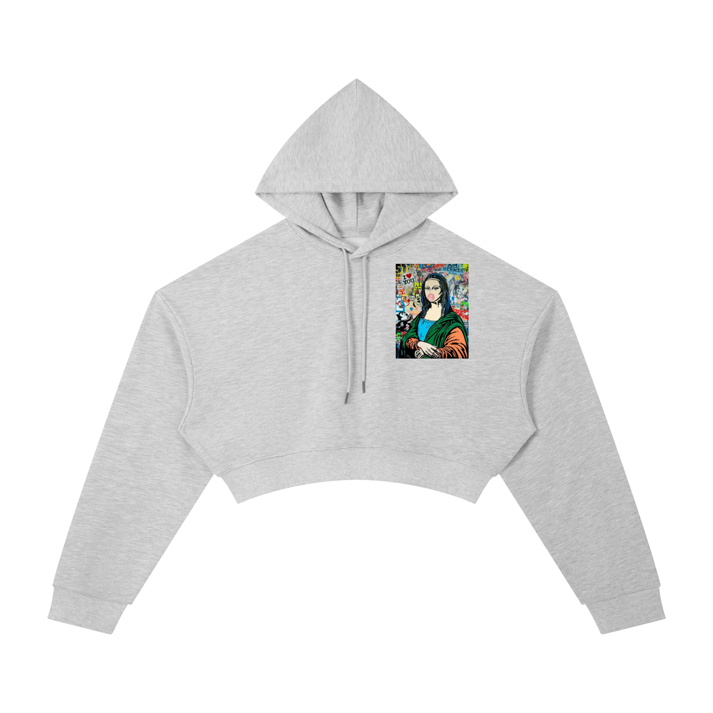 Mona Lisa Essential Cropped Hoodie