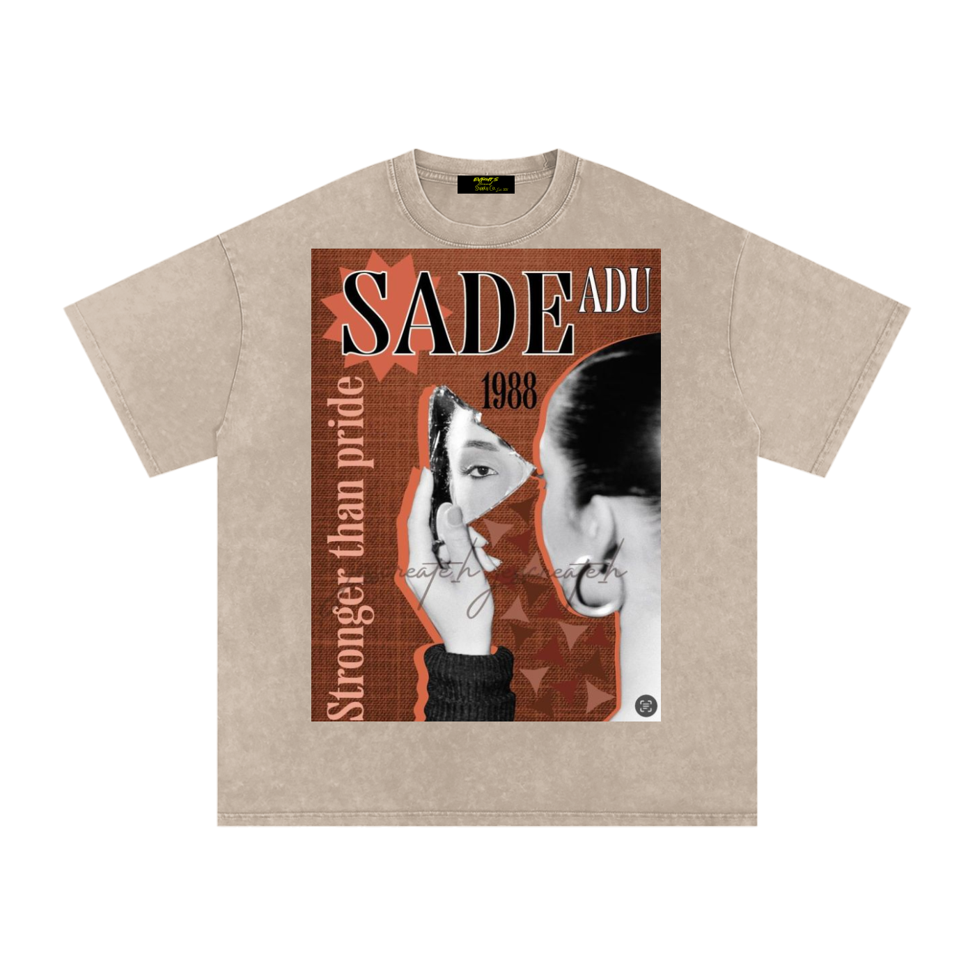 Sade #2 Snow Washed Oversized Cotton T-Shirt
