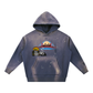 San Francisco / 420 Ape colab, Vintage Washed Frayed Fleece Hoodie